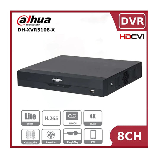 Dahua DH-XVR5108HS-X 8CH Penta-brid 1080P Compact Hybrid DVR