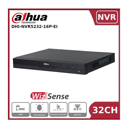 Dahua DHI-NVR5232-16P-EI 32 Channels 16PoE 2HDD WizSense Network Video Recorder