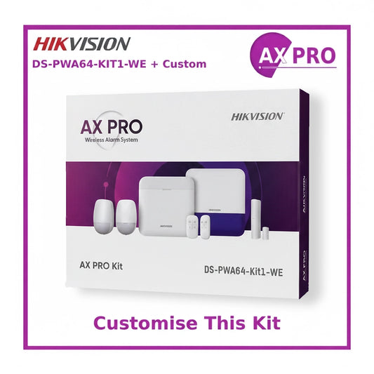 Do it yourself Hikvision AxPro Alarm Kit - Start from PWA64-KIT1-WE and Customise to Suit Your Needs