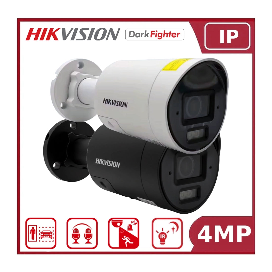 Hikvision DS-2CD2046G3-IZ2UY/SL 4MP AcuSense Live-Guard Mini Bullet Camera Motorized Zoom, Strobe/Audio Alarm
