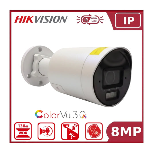 Hikvision DS-2CD2087G3-LI2UY/SL 8MP Smart Hybrid Light ColorVu 3.0 Fixed Mini Bullet IP Camera
