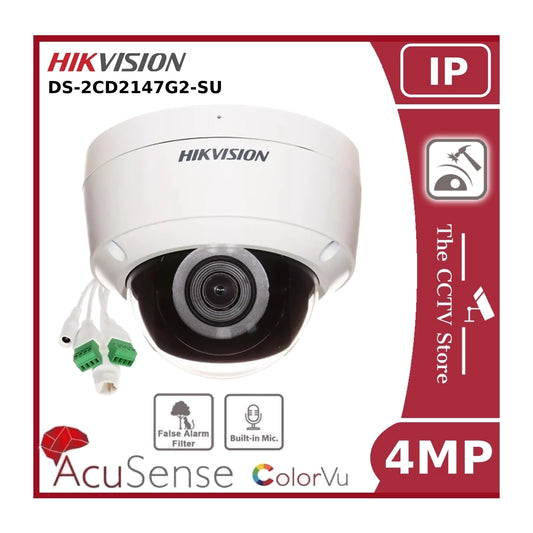 4MP DS-2CD2147G2-SU IP Colorvu Acusense Dome Network Camera With Built in Mic