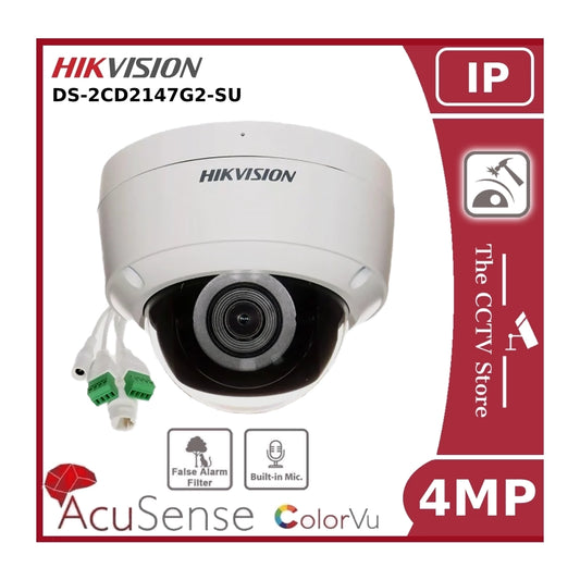 4MP DS-2CD2147G2-SU IP Colorvu Acusense Dome Network Camera With Built in Mic