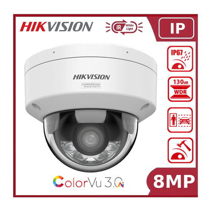 Hikvision DS-2CD2187G3-LIS2UY 8MP Smart Hybrid Light ColorVu 3.0 Fixed Mini Dome IP Camera Lens Size 2.8mm