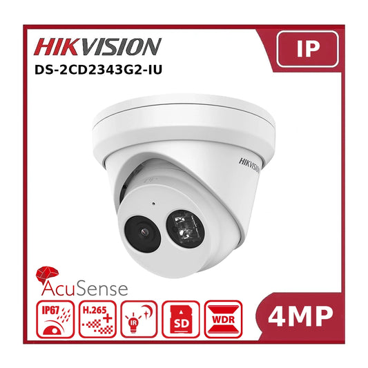 Hikvision DS-2CD2343G2-IU – 4MP IP Turret Camera with 2.8mm Lens & Built-in Mic