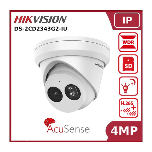 Hikvision DS-2CD2343G2-IU – 4MP IP Turret Camera with Built-in Mic