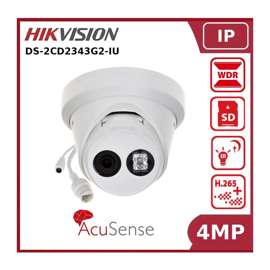 Hikvision DS-2CD2343G2-IU – 4MP IP Turret Camera with Built-in Mic