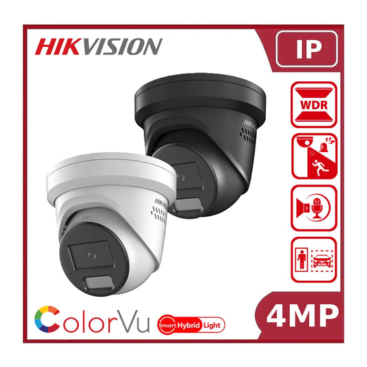 Hikvision DS-2CD2346G2H-IS2U/SL 4MP AcuSense Strobe Light and Audible Warning Fixed Turret Network Camera