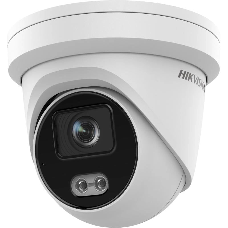 4MP Hikvision DS-2CD2347G2-LU ColorVu Turret Network Camera With Mic - White