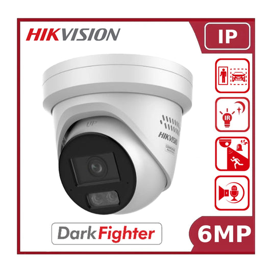 Hikvision DS-2CD2366G2H-IS2U-SL 6MP AcuSense Strobe Light and Audible Warning Fixed Turret Network Camera