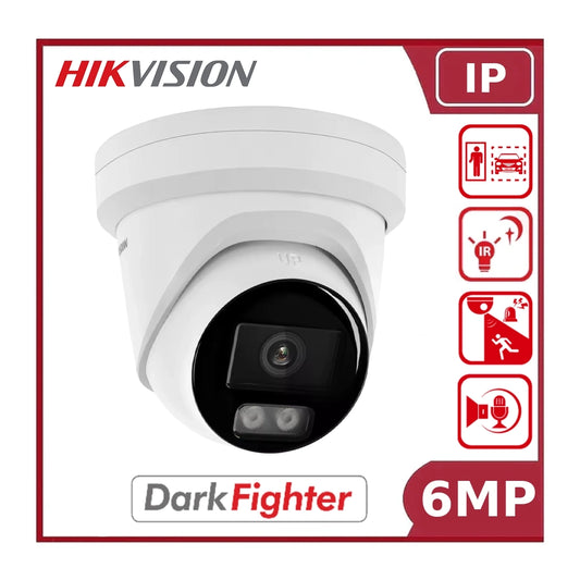 Hikvision DS-2CD2366G2H-IS2U-SL 6MP AcuSense Strobe Light and Audible Warning Fixed Turret Network Camera