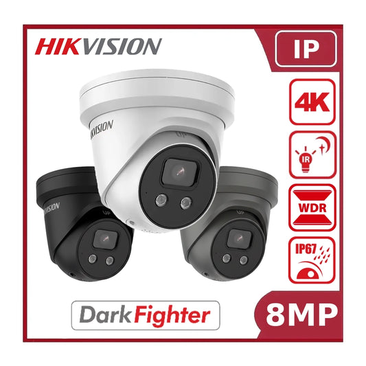 Hikvision DS-2CD2386G2-IU 8MP 4K DarkFighter IP CCTV Camera PoE with Mic - Offer