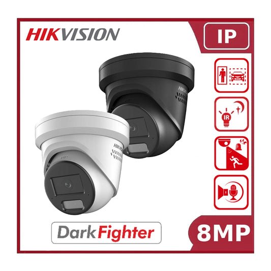 Hikvision DS-2CD2386G2H-IS2U/SL 8MP AcuSense Strobe Light and Audible Warning Fixed Turret Network Camera