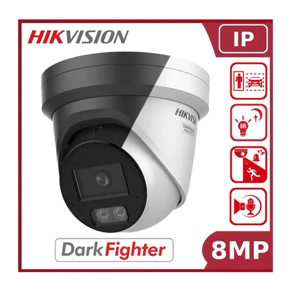 Hikvision DS-2CD2386G2H-IS2U/SL 8MP AcuSense Strobe Light and Audible Warning Fixed Turret Network Camera