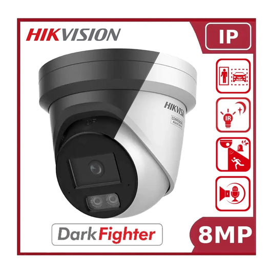 Hikvision DS-2CD2386G2H-IS2U/SL 8MP AcuSense Strobe Light and Audible Warning Fixed Turret Network Camera