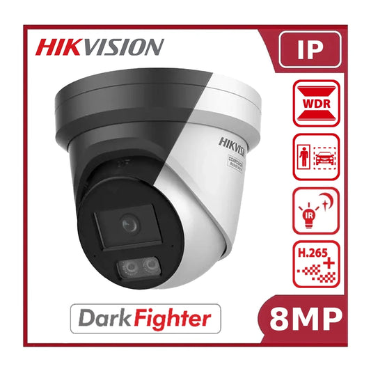 Hikvision DS-2CD2386G2H-IU 8 MP AcuSense Powered-by-Darkfighter Fixed Turret Network Camera with Mic – IR 30m, H.265+