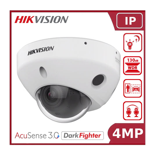 Hikvision DS-2CD2546G3-IZS2UY 4MP AcuSense AI Mini Dome Camera Motorized Zoom, Built-in Audio & Vandal-Proof