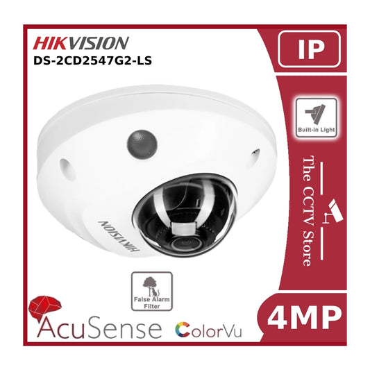 Hikvision DS-2CD2547G2-LS 4 MP ColorVu Fixed Mini Dome Network Camera