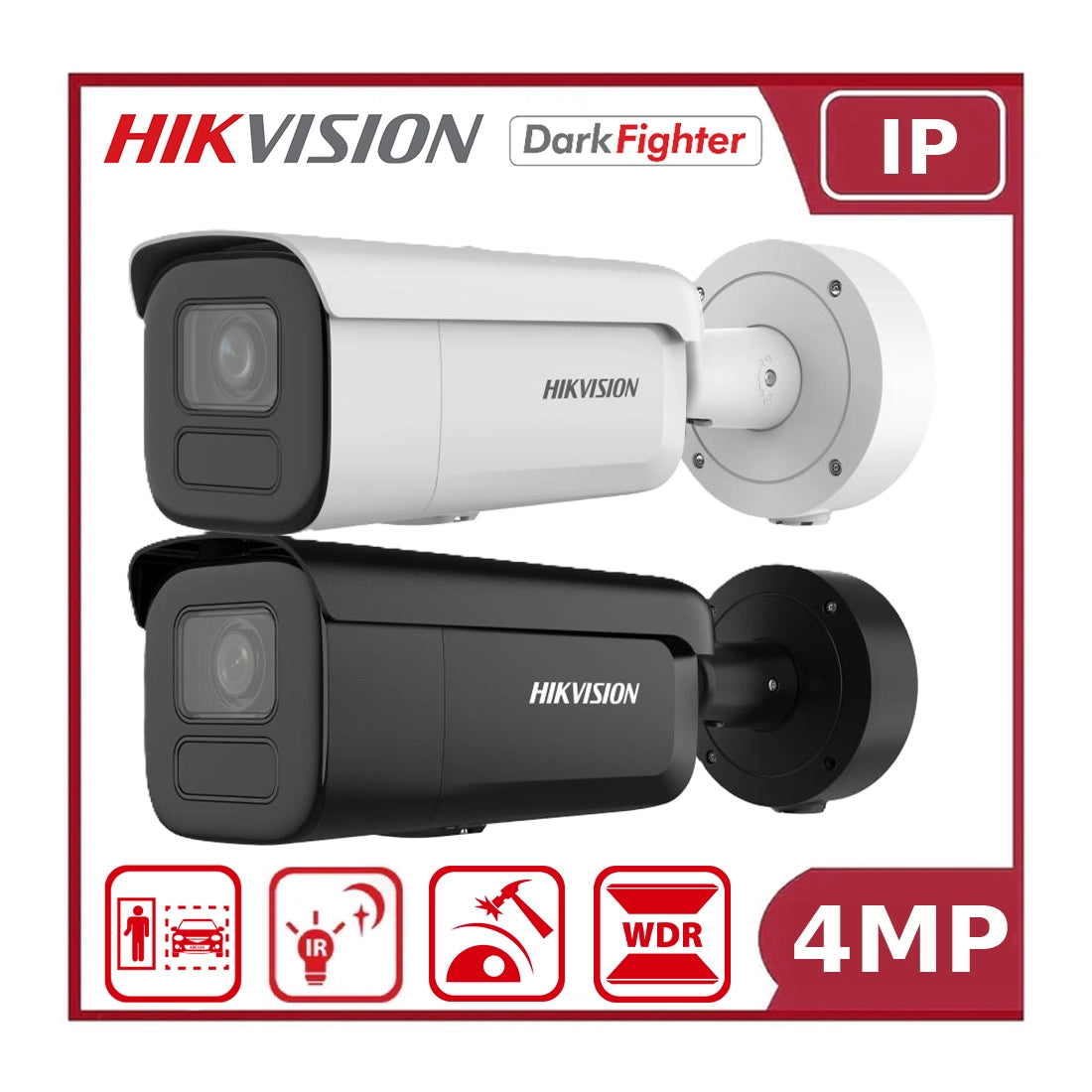 Hikvision DS-2CD2646G2H-IZS (2.8-12mm) 4MP Powered by Darkfighter Motorized Varifocal Bullet Network Camera