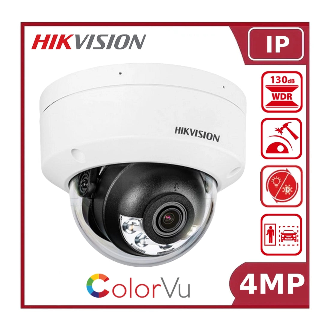 Hikvision DS-2CD2747G2HT-LIZS 4MP Smart Hybrid Light with ColorVu Motorized Varifocal Dome Network Camera - "NR"