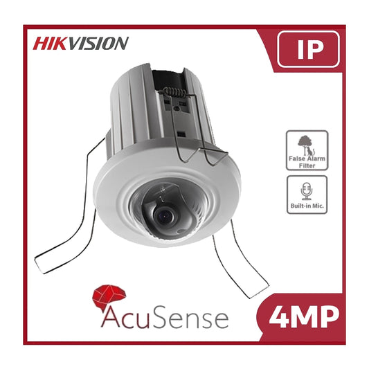 Hikvision DS-2CD2E43G2-U 4MP  IP Acusense Flush In-ceiling Dome with Microphone