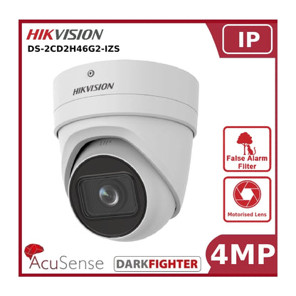 Hikvision DS-2CD2H46G2-IZS 4MP Acusense Motorized Varifocal Turret Network IP Camera