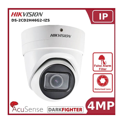 Hikvision DS-2CD2H46G2-IZS 4MP Acusense Motorized Varifocal Turret Network IP Camera"NR"