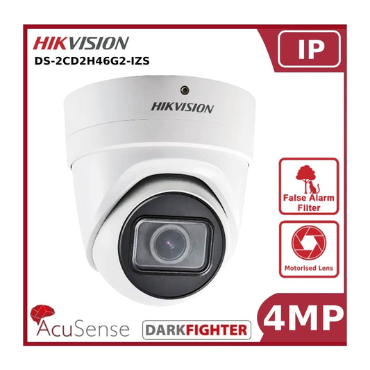 Hikvision DS-2CD2H46G2-IZS 4MP Acusense Motorized Varifocal Turret Network IP Camera"NR"
