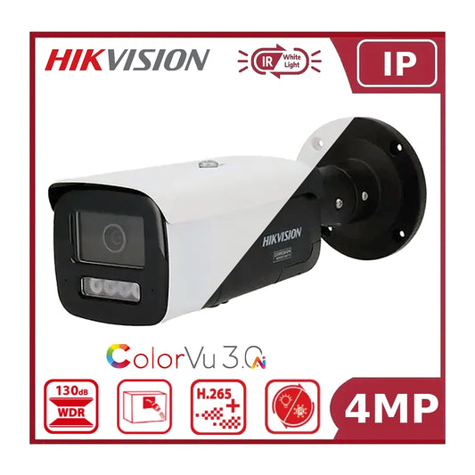 Hikvision DS-2CD2T47G3-LIY 4MP Smart Hybrid Light with ColorVu 3.0 Fixed Bullet Network Camera
