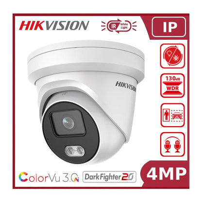 Hikvision DS-2CD3346G3-LISUY (eF) 4MP ColorVu Smart Hybrid Light Turret Camera with Deep Learning AI