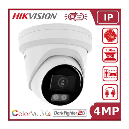 Hikvision DS-2CD3346G3-LISUY (eF) 4MP ColorVu Smart Hybrid Light Turret Camera with Deep Learning AI