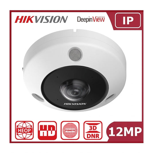 Hikvision DS-2CD63C5G1-IVS 12MP DeepinView IR Fisheye 360° Network Camera