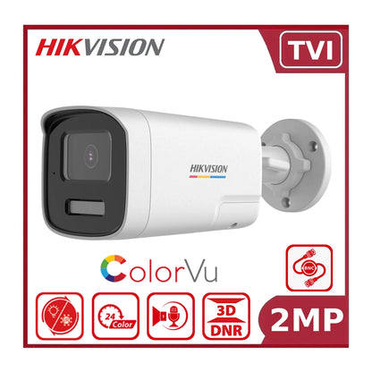 Hikvision DS-2CE12DF3T-LXTS 2 MP ColorVu Smart Hybrid Bullet Camera with Two-Way Audio