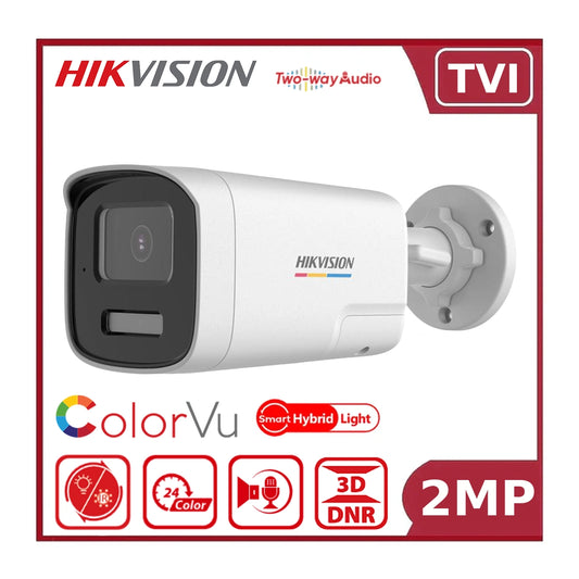 Hikvision DS-2CE12DF3T-LXTS 2 MP ColorVu Smart Hybrid Bullet Camera with Two-Way Audio