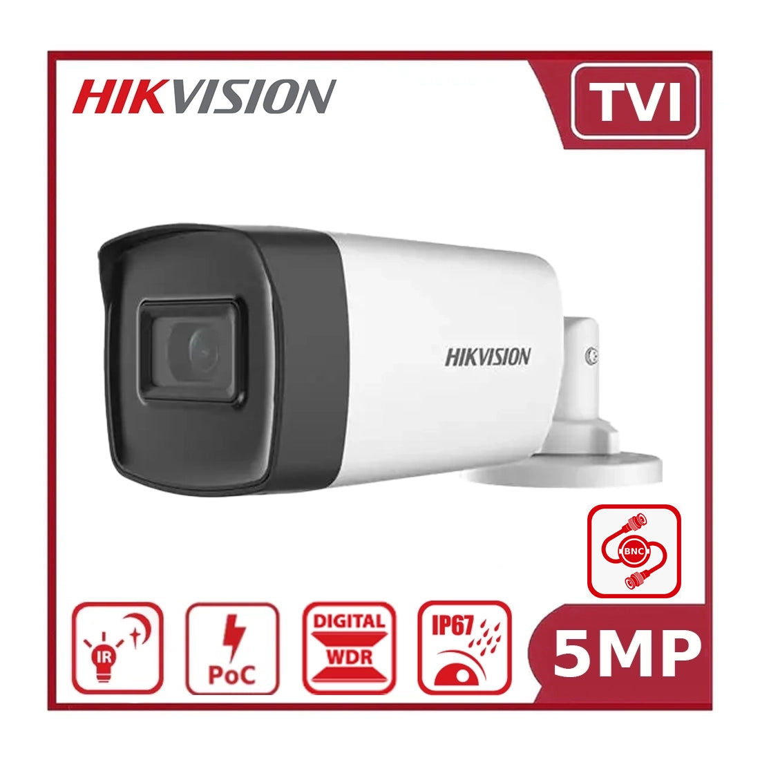 Hikvision DS-2CE17H0T-IT3E 5MP PoC Fixed Bullet Camera