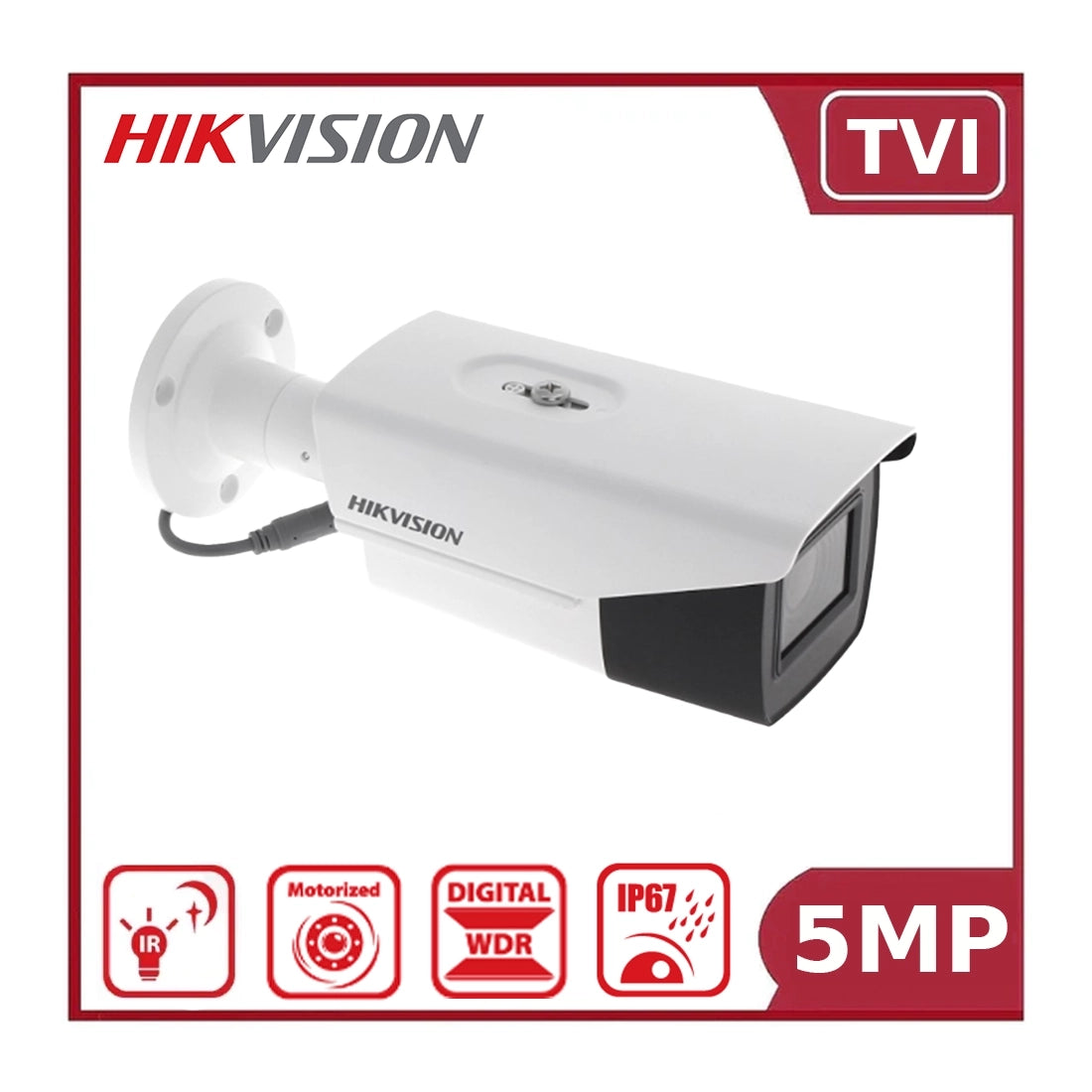 Hikvision DS-2CE19H0T-IT3ZE(C) 5 MP PoC Motorized Varifocal Bullet Camera"NR"