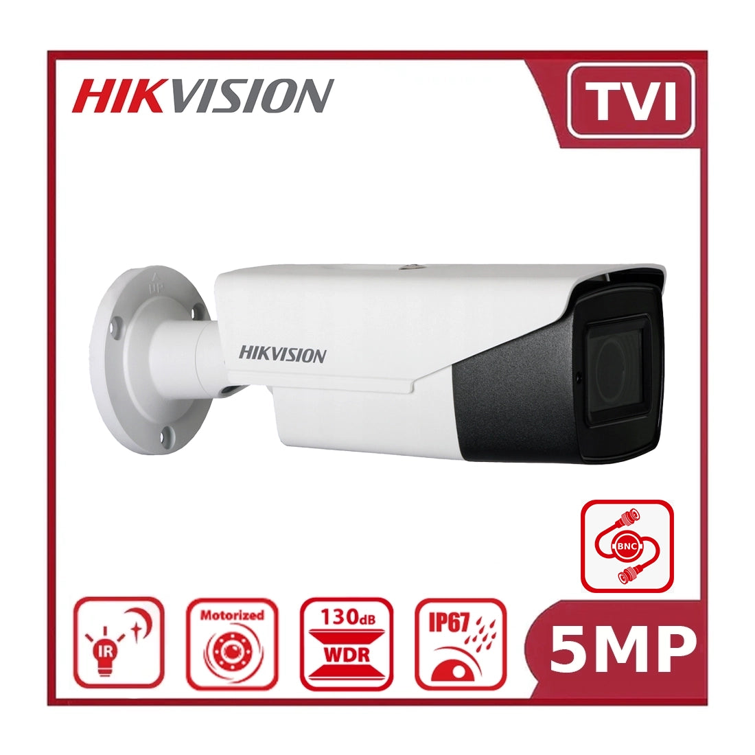 Hikvision DS-2CE19H8T-AIT3ZF 5 MP Ultra Low Light Motorized Varifocal Bullet Camera"NR"
