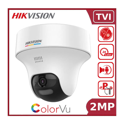 Hikvision DS-2CE70DF3T-PTLXTS 2MP ColorVu Hybrid Light Turret Camera with Built-in Mic & Speaker
