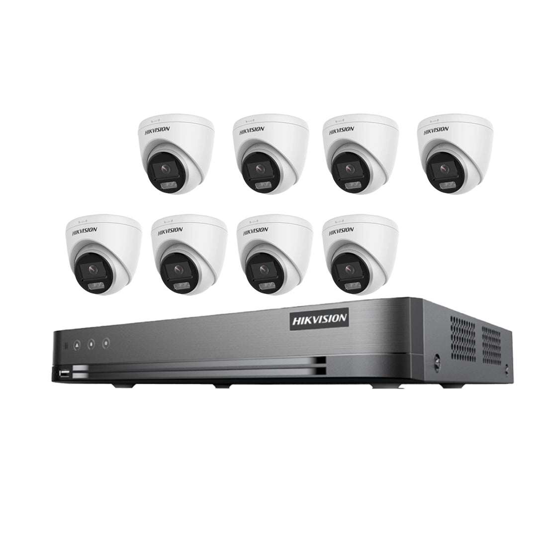 Hikvision 3K 8CH PoC Kit – 8 x DS-2CE72KF3T-LE Cameras + iDS-7208HUHI-M2/P DVR + 3TB HDD-Clearance