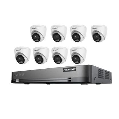 Hikvision 3K 8CH PoC Kit – 8 x DS-2CE72KF3T-LE Cameras + iDS-7208HUHI-M2/P DVR + 3TB HDD-Clearance