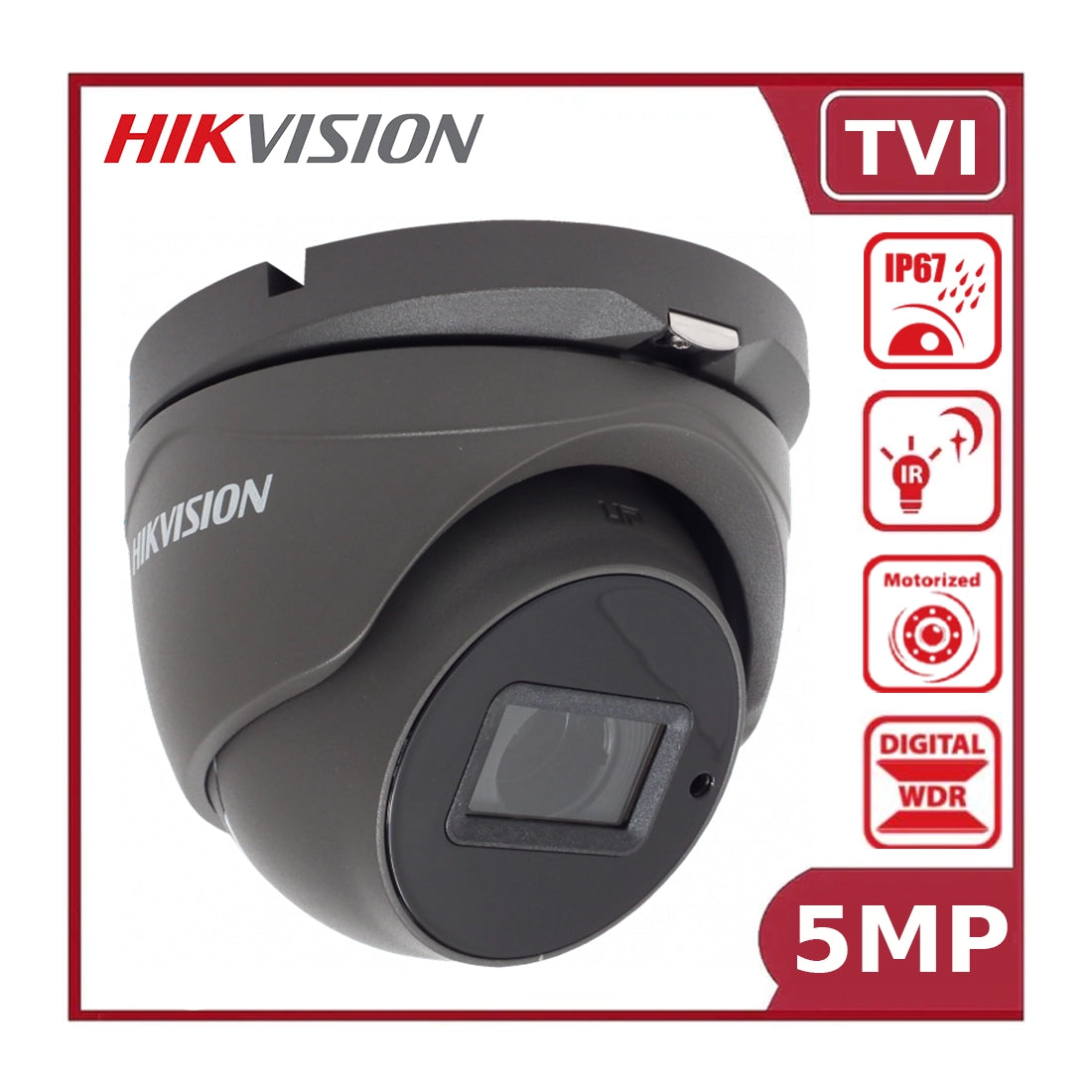 Hikvision DS-2CE79H0T-IT3ZE 5MP PoC Motorized Varifocal Turret Camera