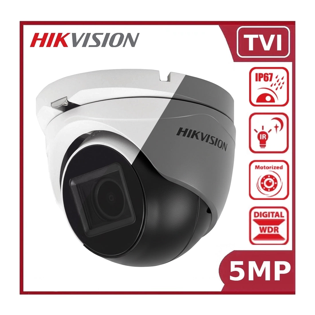 Hikvision DS-2CE79H0T-IT3ZE 5MP PoC Motorized Varifocal Turret Camera"NR"