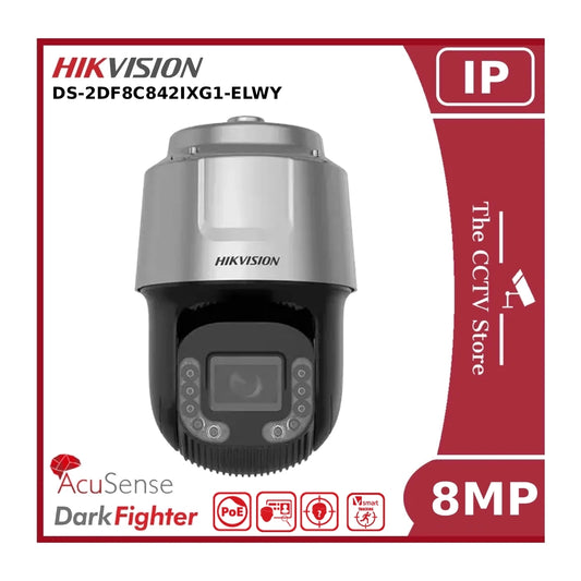 Hikvision DS-2DF8C842IXG1-ELWY 8-inch 4K 8MP 42X DarkFighter IR Network Speed Dome IP PTZ Camera