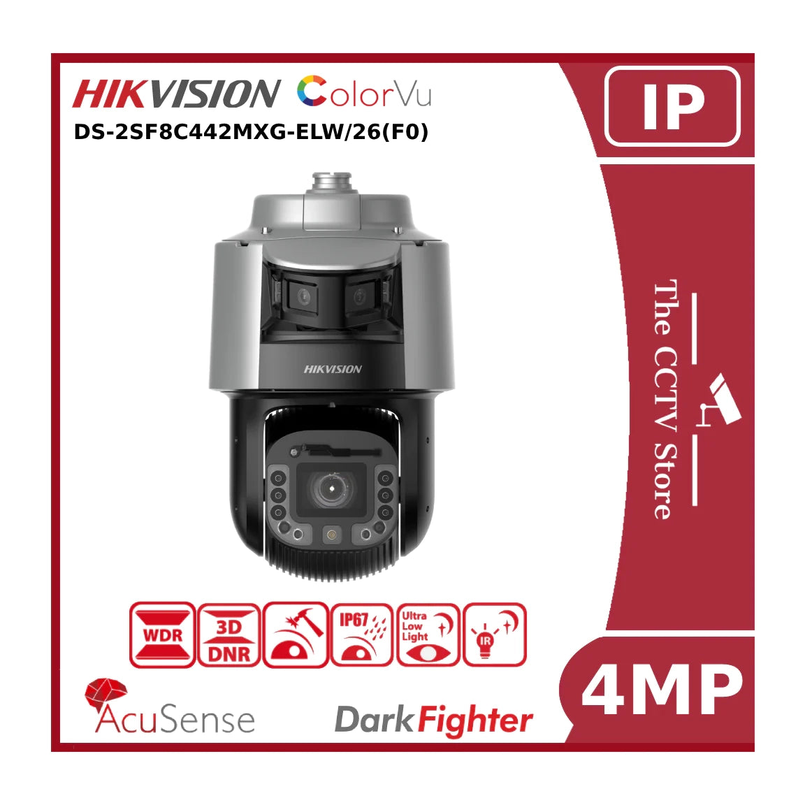 Hikvision DS-2SF8C442MXG-ELW/26(F0) TandemVu IP PTZ IR and White Light ...