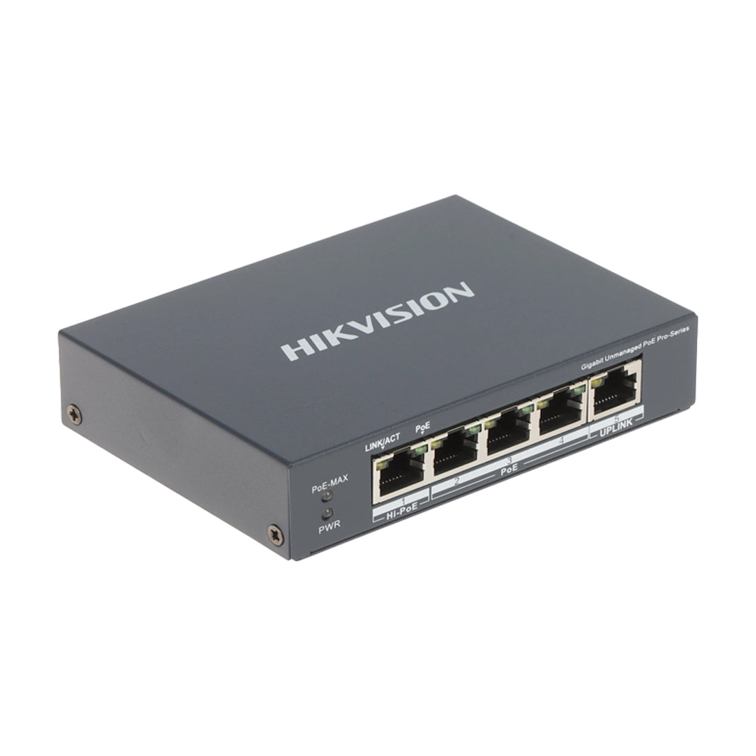 4-Port Hikvision DS-3E0505HP-E Gigabit Unmanaged Hi-PoE Switch - 4 PoE + 1 Uplink
