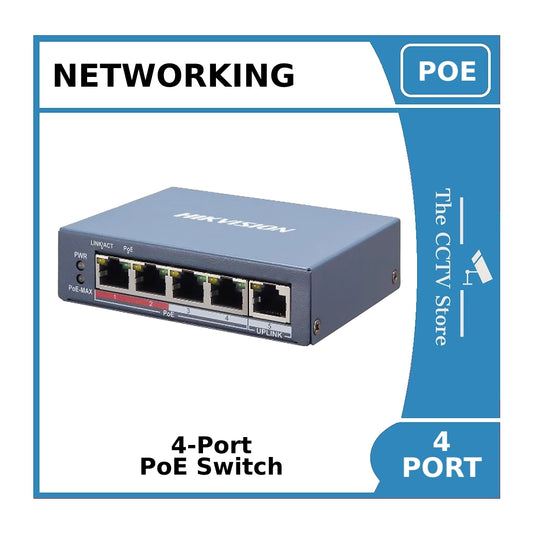 4 Port Hikvision DS-3E1105P-EI 100Mbps Smart Managed PoE Switch