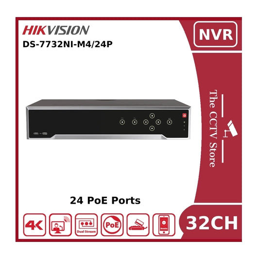 Hikvision DS-7732NI-M4/24P 32 Channel 8K PoE Network Video Recorder - NR