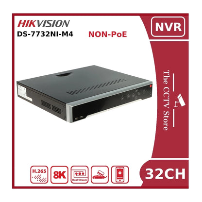 Hikvision DS-7732NI-M4 Non-PoE 32 Channel 12MP 8K NVR With 4 HDD Bays - NR