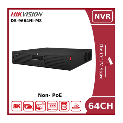 Hikvision DS-9664NI-M8 64 Channel Ultra Series Non-PoE NVR With 8 HDD Bays