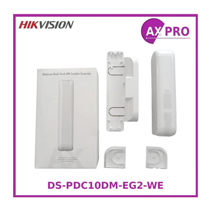 Hikvision DS-PDC10DM-EG2-WE Wireless Dual-Tech Curtain Detector – IP65, Anti-Masking
